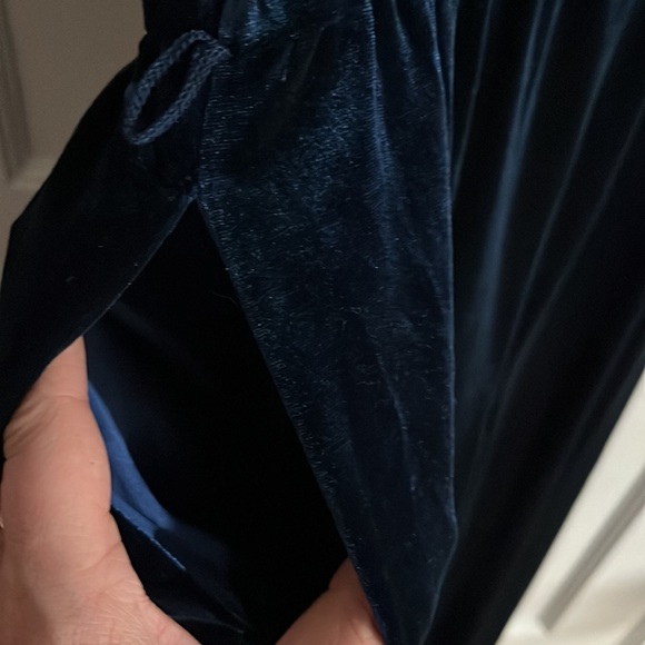 Blue velvet ModCloth jumpsuit - Picture 6 of 8